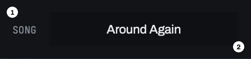 The SONG readout in the top bar.